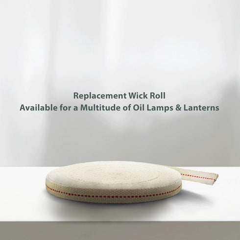 Light of Mine - 1/2" Inch 33' Foot, 100% Cotton Flat Wick for Paraffin Oil, Kerosene Based Lanterns, and Oil Lamps with Genuine Red Stitch (1/2" -...