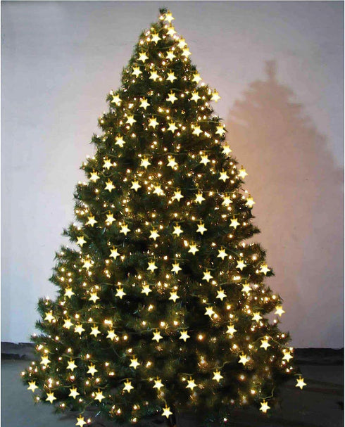 Homeleo Warm White 50 Led Star Fairy Lights with Remote Control, Battery Powered Five-Pointed Star String Lights...