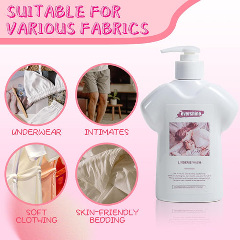 Lingerie Detergent - Double Concentrated, Lady Scented, Delicate Underwear Cleaning Liquid - 10.14 Fl Oz (4, Vanilla)...
