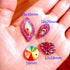 80 Big Flower AB Mixed Size Sew On Rhinestones Flatback Beads Stones Sewing for Clothing Wedding Dress Decorations 2 Holes (Red)...