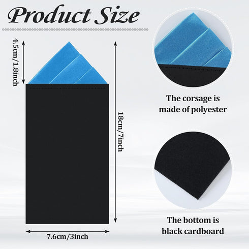 21 Pcs Pre Folded Triangles Pocket Square Suit Masculine Polyester Pocket Square Handkerchief on Card for Men, 21 Colors...