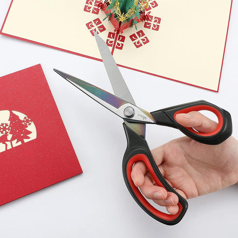 LIVINGO Premium Tailor Scissors Heavy Duty Multi-Purpose Titanium Coating Forged Stainless Steel Sewing Fabric Leather Dressmaking Comfort Grip Sh...