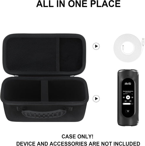 Hard Carrying Case for Blue Tees Golf Player+ GPS Speaker with Touch Screen Display, GPS Speaker Player Protection Case with Mesh Pocket for Charg...