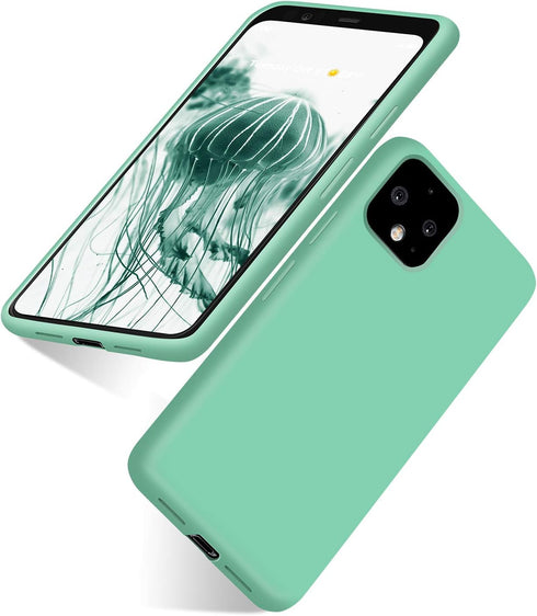 ABITKU Pixel 4XL Case, Pixel 4XL Silicone Slim Gel Rubber Phone Case Soft Microfiber Cloth Lining Cushion Compatible for Google Pixel 4 XL 6.3 inc...