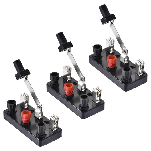 uxcell Single Pole Switch Physics Laboratory Equipment Single Pole Double Throw (SPDT) Switch Black 3 Pcs...