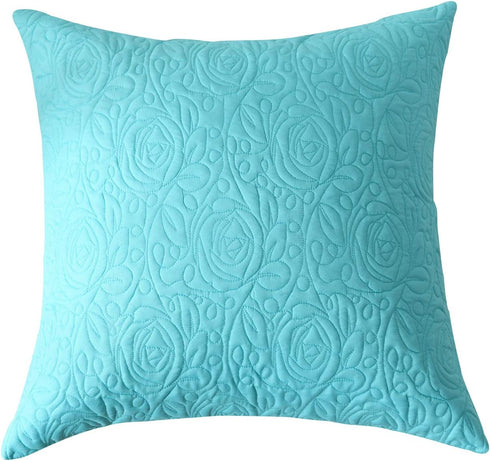 MarCielo 2 Pack Throw Pillow Covers Euro Sham Covers (26"X26", Teal)...