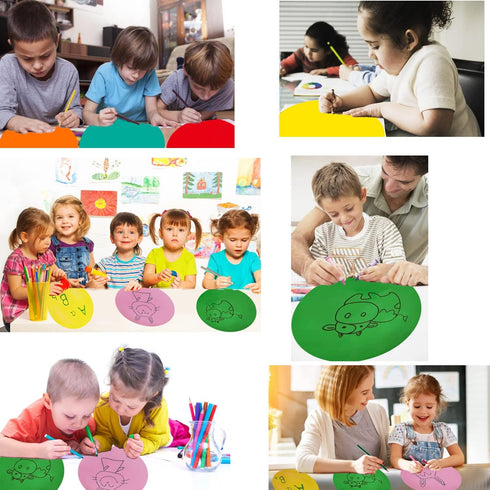 12pack 11 inch Color Dry Wipe dot Circle Removable Dry Erase Circles, whiteboard Marking Vinyl Sticker dot Wall Decal Wall Decal School Classroom ...