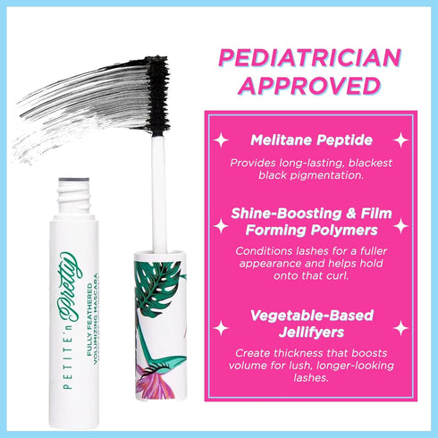 Petite 'n Pretty Fully Feathered Volumizing Mascara - Non-Toxic Makeup for Kids, Tweens and Teens - Adds Instant Thickness and Definition...