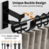 KOLAKO 4 Pack Curtain Rod Bracket, Heavy Duty Curtain Rod Holders Single Decorative Rod Hooks Hanger for 1 Inch Drapes Rod, Black...