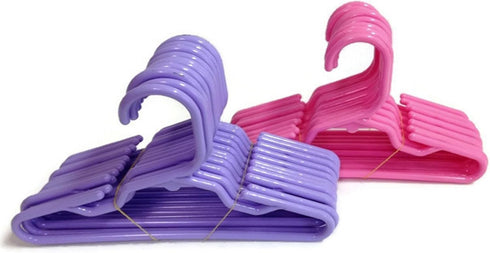 Doll Hangers Fits 18 inch Doll Clothes or Pet Apparel Hangers Set of 24 Measures 7 1/4 Inch Wide Small Dog Clothing 24 Piece Set!...