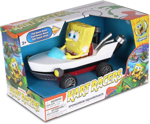 Nick Kart Racers - Pull Back SpongeBob Boatmobile; Straight from The game “Nickelodeon Kart Racers 3: Slime Speedway”; No batteries required; Grip...