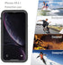 Compatible with Apple iPhone XR Case, Full-Body Protective Waterproof Case, Shockproof Snowproof Clear Cover for iPhone XR (6.1 Inch,Black)...