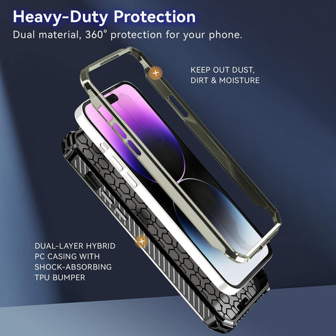 QLTYPRI Magnetic Case for iPhone 12 Pro Max Case Compatible with MagSafe with Built-in Kickstand, Military Grade Heavy-Duty Protection Shockproof ...