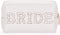 Etercycle Bride Letter Makeup Bag, Bride To Be Gifts Bling Pearl Rhinestone Patch Cosmetic Bag, Waterproof PU Travel Toiletry Bag for Bachelorette...