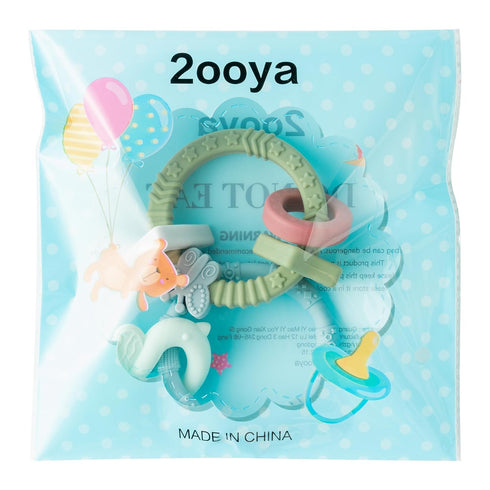 Baby Silicone Teething Toys - 2Pcs Chick and Butterfly Teething Ring Teether Toys Baby Soft Teethers Toddler Teething Chew Toys Keepsake Baby Gift...