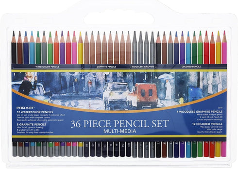 Pro Art 36-Piece Artist Pencil Set...