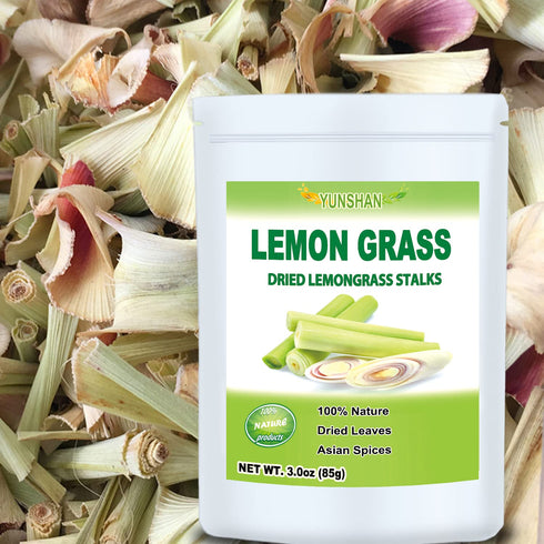 Dried Lemongrass Spice, Natural Lemon Grass Stalks, Cut & Sifted, Bulk Spice, Perfect for Tea & Seasoning (3.0 oz)...