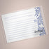 Blue Floral and Silver Foil Lux Recipe Cards, 4x6 inches...