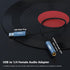 MillSO USB to 1/4 Jack Audio Adapter USB to 6.35mm Female TRS Headphone Aux Adapter Stereo USB External Sound Card for Laptop, PC, Amplifier, Spea...