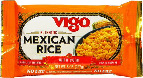 Vigo Authentic Mexican Rice with Corn, No Fat, 8oz (Mexican, 8 Ounce (Pack of 1))...