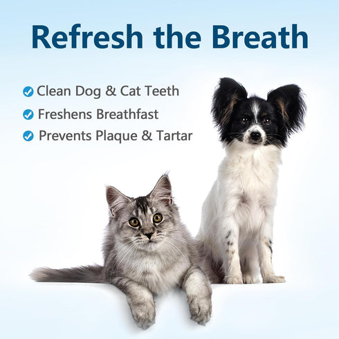 Dog Teeth Cleaning Wipes, Dog Dental Wipes for Dog Tooth Pet Dental Finger Wipes for Dogs & Cats - Reduces Plaque & Freshens Breath (50 count)...