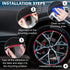 20PCS Reflective Car Wheel Decorative Stripe Stickers, Night Safety Warning Stickers, Anti-Scratch Reflective Stickers Car Motorcycle Wheel Safety...