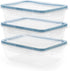 Snapware Total Solution 3-Pack (8.5-Cup) Plastic Food Storage Containers Set, Leakproof & Airtight Locking Lids Rectangular Tupperware, Non-Toxic ...
