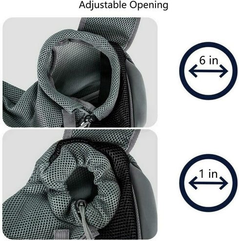 Dog Sling Carrier for Small Dogs Cat Carrier Breathable Mesh Bag(Fits Approximately 3 lbs to 6 lb Pets)(Black)...