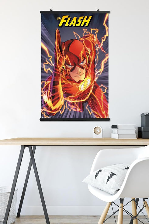 Trends International DC Comics The Flash - Speed Wall Poster, 34L x 22.4W, Premium Poster & Clip Bundle...