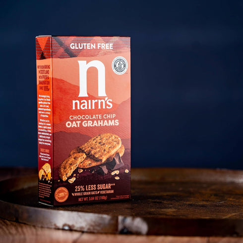 Nairn's Gluten-Free Chocolate Chip Oat Grahams - Healthy, Tasty and Safe for Celiacs. Perfect On-the Go Snack. High Fiber, No Artificial Colors, F...