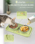Cat Bowls for Food and Water, Upgrade Cat Food Bowls for Indoor Cats, Premium Removable Stainless Steel Double Bowls with Silicone Anti-Slip Pads,...