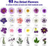 92 Pcs Purple Dried Pressed Flowers Real Natural Leave Petals for DIY Resin Candle Jewelry Nail Crafts...