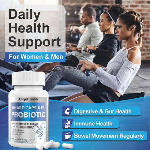 Prebiotics-Probiotics Nutritional-Supplements Women-Men 90Count - 180 Billion CFUs Probiotic Capsules Daily Probiotic Supplement for Digestive & I...