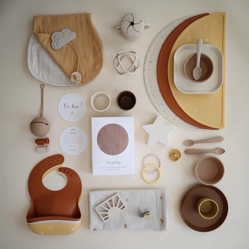 mushie Silicone Placemat for Kids | BPA-Free Non-Slip Design (Sun Orange)...