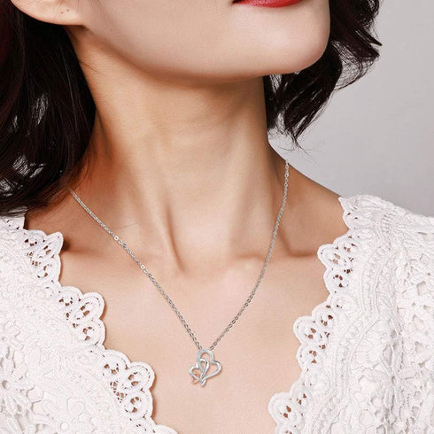 MEDWISE Three Generations Necklace for Grandma Gifts Jewelry S925 Sterling Silver Grandmother Mom Granddaughter Mother's Day Necklace Jewelry Birt...