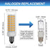 Simba Lighting LED E11 T4 Mini-Candelabra JD Light Bulb 5W 40W to 50W Halogen Replacement (4 Pack) 88SMD2835 Corn JDE11 120V for Chandeliers, Scon...