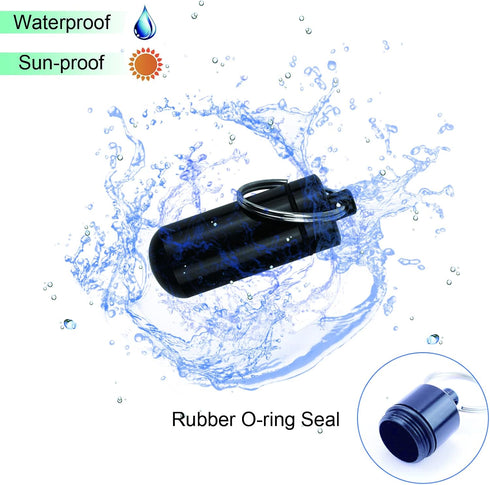 3 Pcs Pill Case Waterproof Pill Box Organizer with Keychain for Pocket or Purse,Daily Pill Container Weekly Pill Organizer for Outdoor Camping Tra...