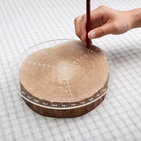 Silver Stainless Steel Center Pin, Transparent Round Woodworking Turning Centering Ruler for Wood Turners Lathe Work Bowls,Lathe Parts and Accesso...