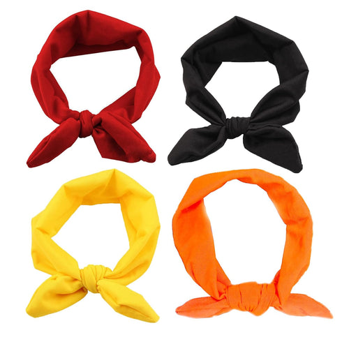 4PCS Women Elastic Bow Hairband Adult Turban Knotted Bunny Ears Headband Headdress Hair Accessories Headwrap...