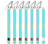 Eye Liner Pencil Set, 7 Colors Natural Long Lasting Multi-Use Hypoallergenic Matte Eyeliner Eye Makeup Pencil (Black, Beige, Brown, Gray, Green, e...