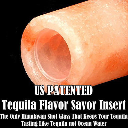 The Spice Lab Tequila Shot Glasses - Pink Himalayan Salt Tequila Shot Glasses - 2 Pack - Just Pour, Shoot and Bite a Lime - Natural Shot Glasses –...