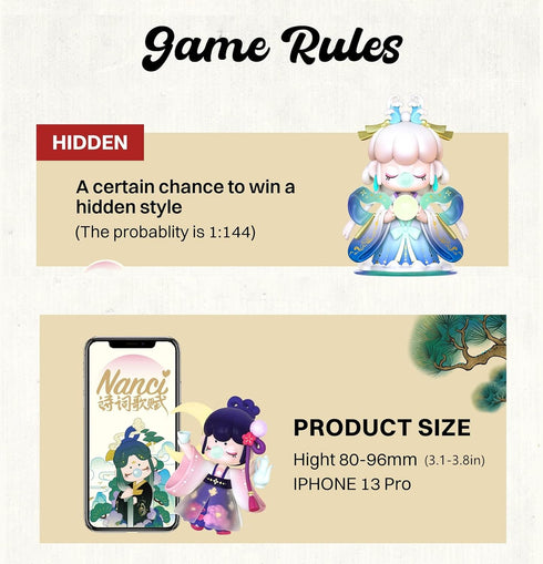 ROBOTIME Single Nanci Blind Box Surprise Action Figure Collectible Kawaii Figures Random Art Toys Hot Cute Figure Dolls Unique Gifts for Kids Teen...