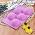 Newk 5 Holes Semi Sphere Silicone Mold, 3 Packs 5-Cavity Half Sphere Mold for Making Chocolate Bomb, Cake, Jelly, Pudding, Dome Mousse - Purple...