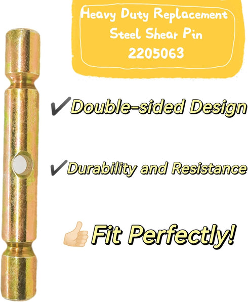2205063 Shear pin for Snowblower, Compatible with Polaris ATV Sportsman 2015-2019 Snow Plow, 4 PACK...