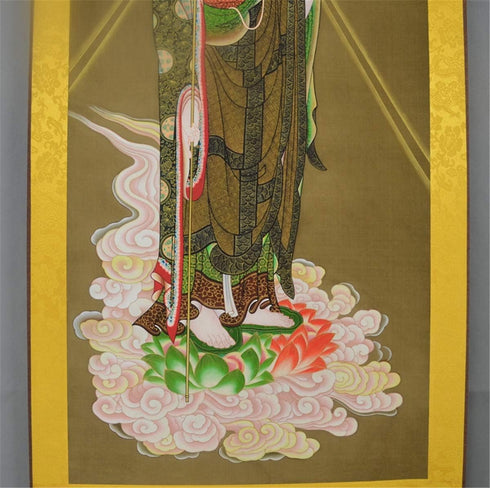 Zzooi Ksitigarbha Silk Hanging Painting Wall Art Hanging Scroll,Ksitigarbha Bodhisattva...