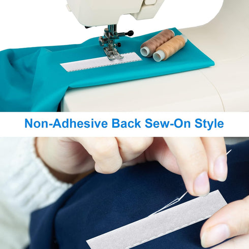 0.75 Inch x 37 Feet Sew On Hook and Loop Tape, Non-Adhesive Back Heavy Duty Nylon Strips Fabric Fastener, Non-Adhesive Interlocking Tape, Suitalbe...