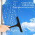 Home Shower Squeegee, Portable Hook Silicone Brush Head Glass Wiper Two Sided for Kitchen (Black)...