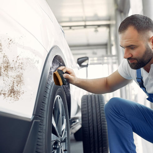 Auto Tire Brush,Car Tires Shine Applicator,with Seal Dust Cover,Wheel Brush,Car Cleaning Tool for Both Interior and Exterior...