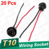 uxcell 20Pcs T10 194 168 W5W Rubber Bulb Socket Lamp Extension Holder Connector DC 12V...