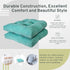 Arlee Delano Cushions for Dining Memory Foam, Non-Skid Backing Chair Pads, 15.5" L x 15.5" W, Aquahaze Blue 2 Count...